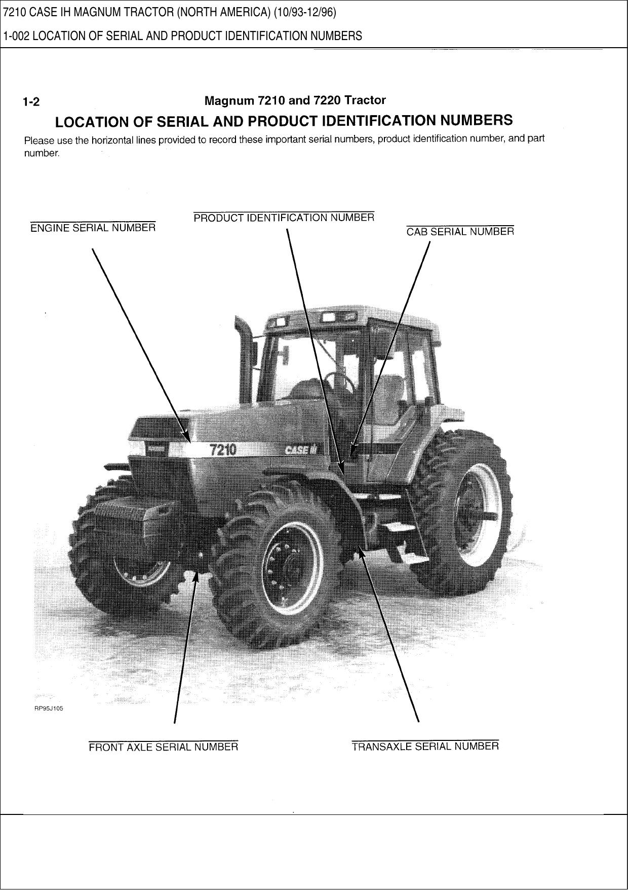 7210 CASE IH MAGNUM TRACTOR PARTS